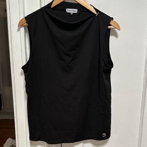 Calvin Klein Women's Elegant Black Mock Neck top
